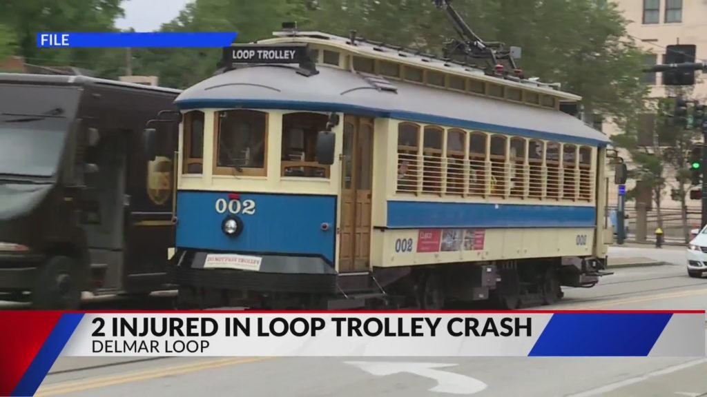 Two injured after Loop Trolley and SUV collide Sunday - KTVI Fox 2 St. Louis